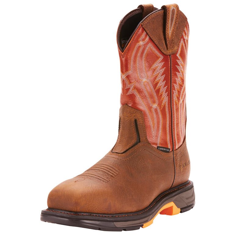 Ariat Work: WorkHog XT Dare Carbon Toe Zapatos de Seguridad Hombre - Marrones / Coral (NSZIM3172)